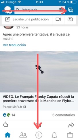 La versión para móviles de LinkedIn ha cambiado la ubicación de los botones La versión para móviles de LinkedIn ha cambiado la ubicación de los botones