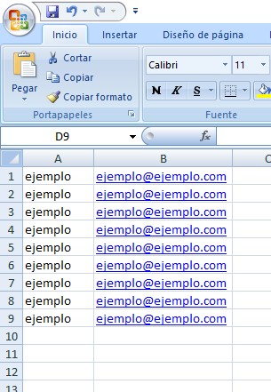 importar contactos para mailing masivo