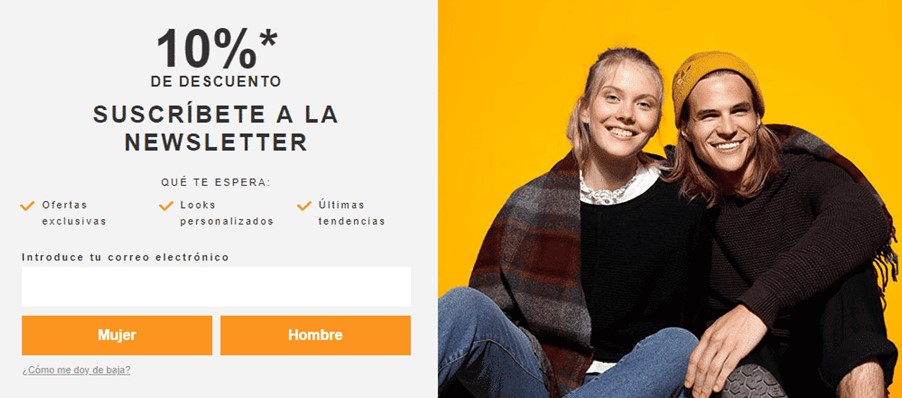 La suscripción a un newsletter La suscripción a un newsletter