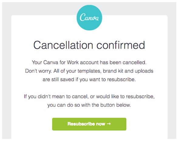 canva cancellation confirmation canva cancellation confirmation