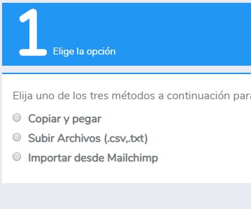 Importación de contactos