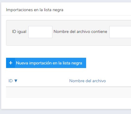 importación a la lista negra