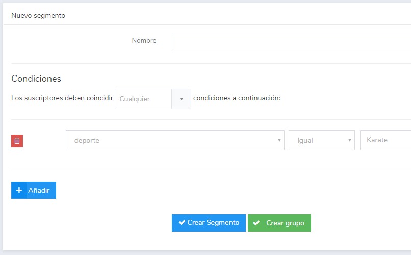 Segmentación de contactos
