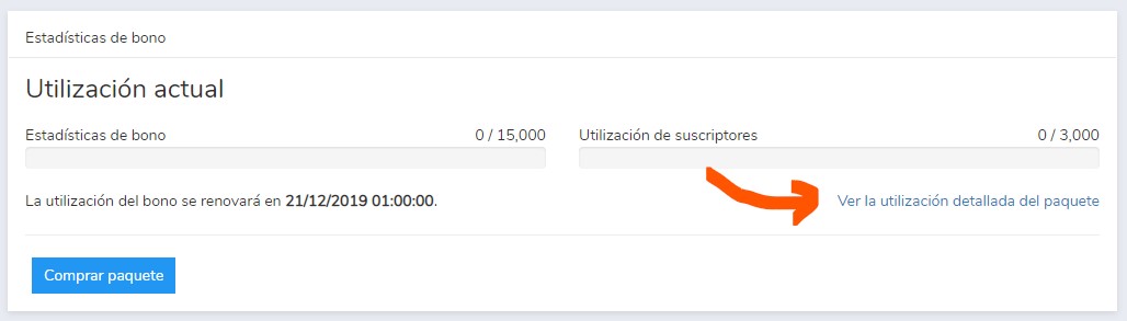 Estadísticas de bono
