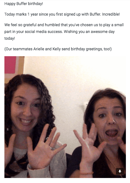Plantilla de mailing #4: la del aniversario