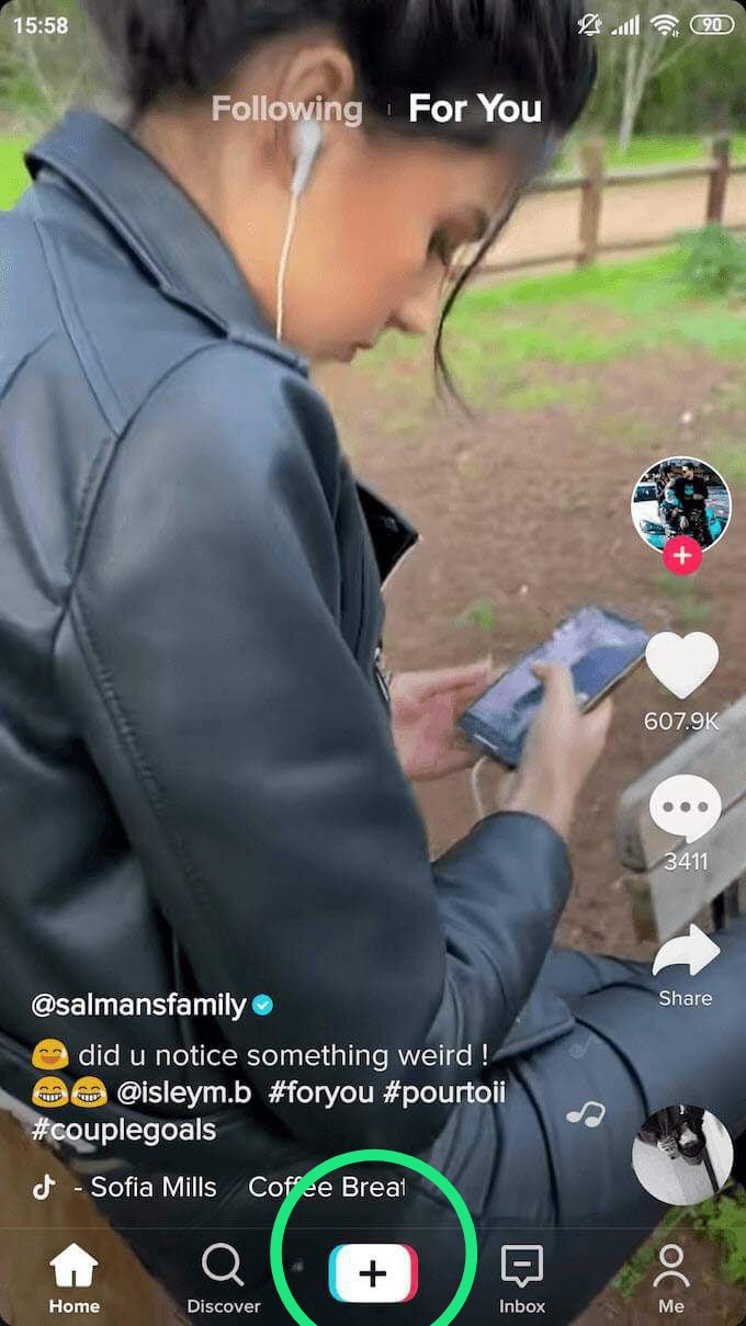 Crear un vídeo en TikTok