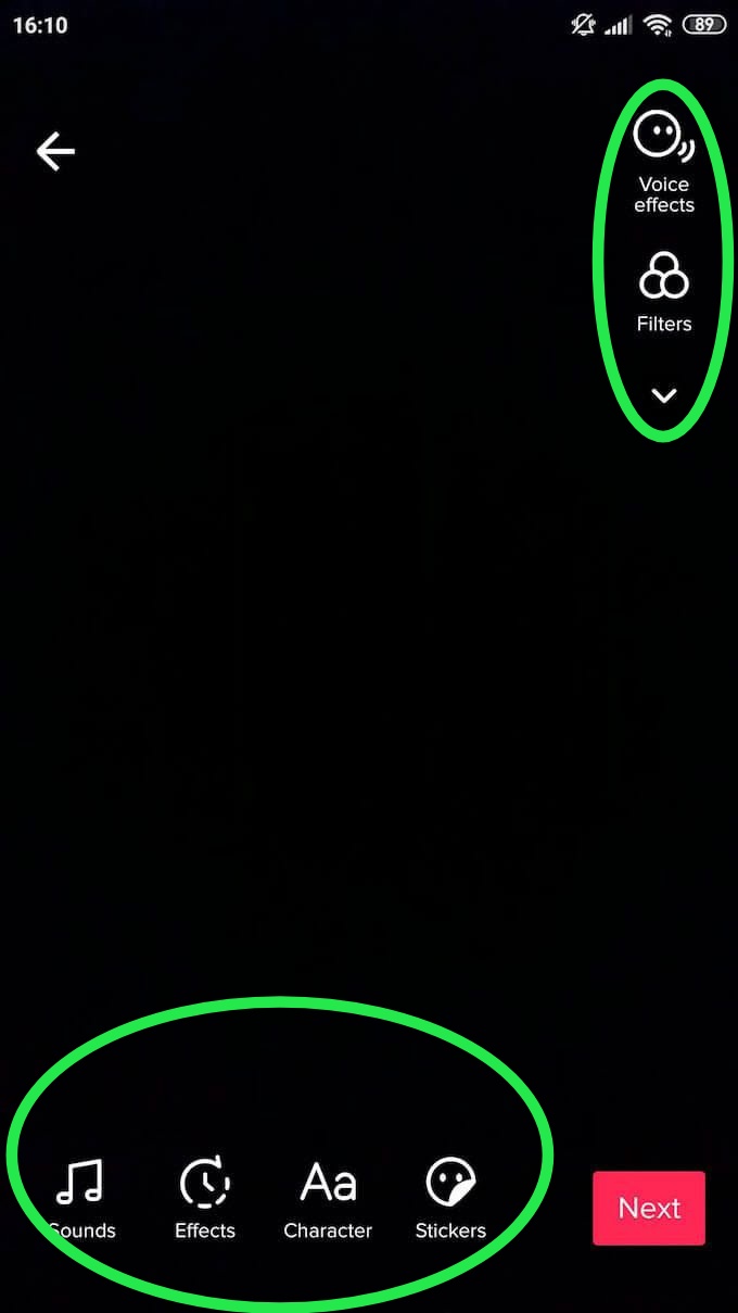 tiktok filtros para vídeos