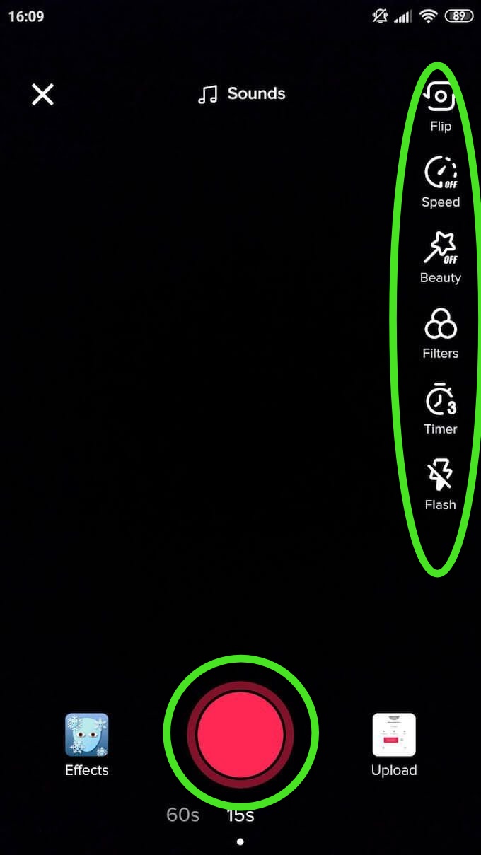 grabar un vídeo en TikTok