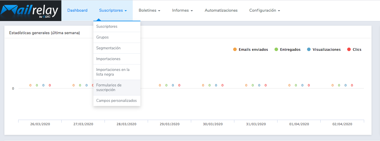 creación de formularios Mailrelay