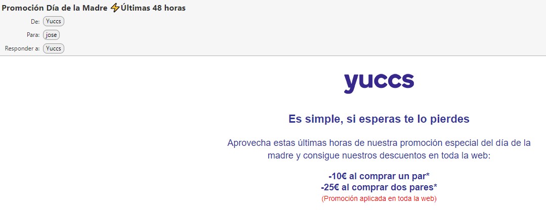 ejemplo de asunto de email poco efectivo