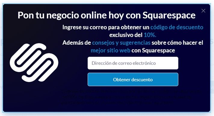 popup squarespace