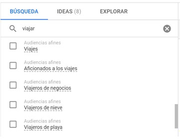 ejemplos de audiencias google ads