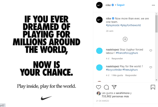 instagram ejemplo de imágenes con texto