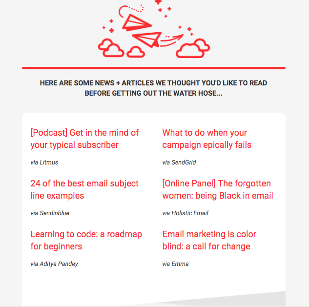 Ejemplo de mailing de Really Good Emails Ejemplo de mailing de Really Good Emails