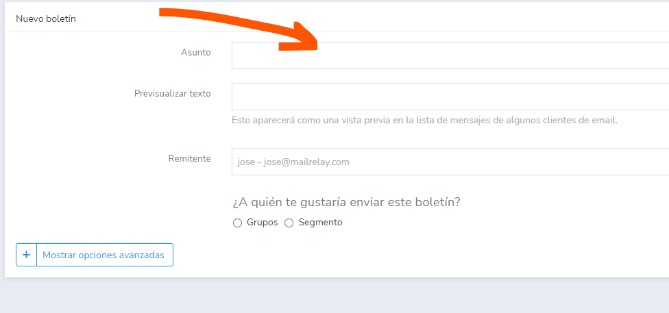 Crear boletín