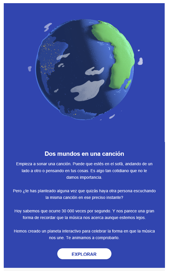 Ejemplo de email marketing emocional Ejemplo de email marketing emocional
