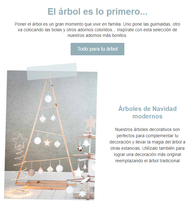 Ejemplo de email marketing emocional: Maisons du Monde Ejemplo de email marketing emocional: Maisons du Monde