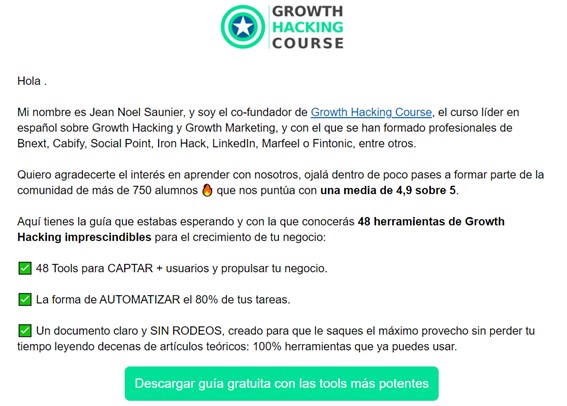 Ejemplo de mailing de follow up de GHC Ejemplo de mailing de follow up de GHC