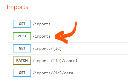 Importar contactos mediante el API