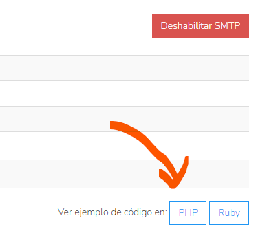 ejemplos de código para enviar por SMTP con Mailrelay