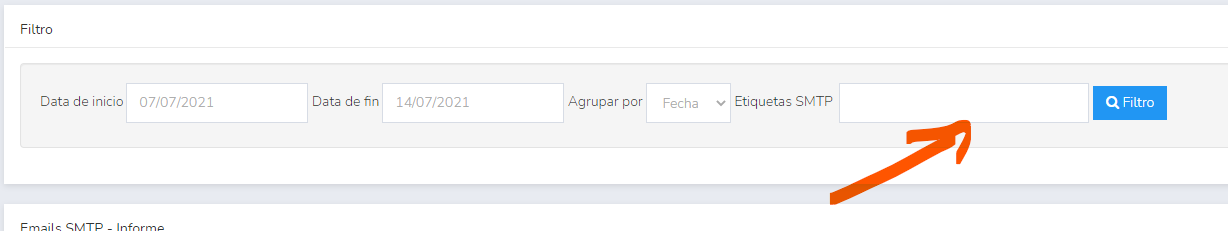 estadísticas en envíos SMTP