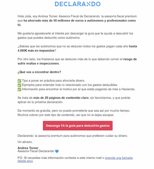Declarando: haz seguimiento de tus lead magnets