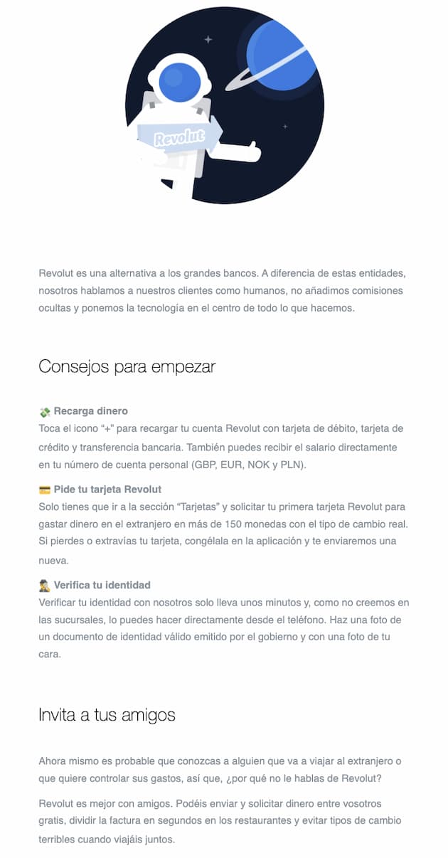 Revolut: dar la bienvenida y algo más