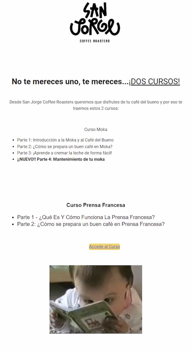 San Jorge Coffee Roasters: da acceso a un lead magnet