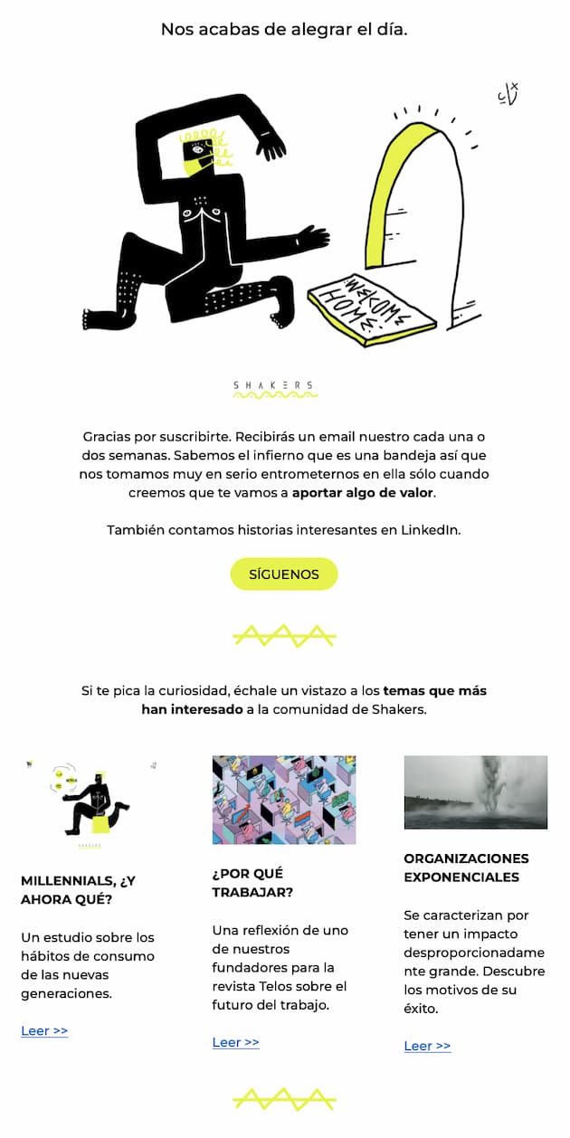 Shakers: así se da la bienvenida a una comunidad